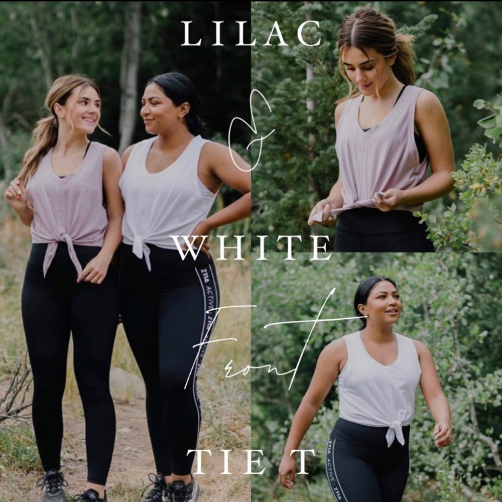 ZYIA Lilac Front Tie T